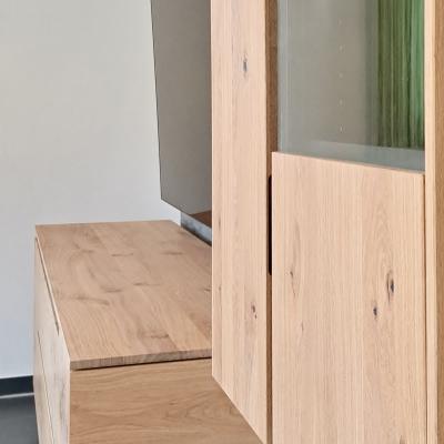 01 Echtholz Eiche Wohnwand Unterreichenbach
