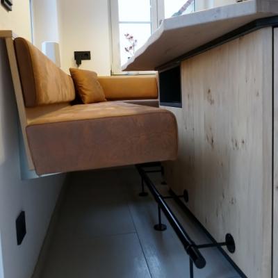 Echtholzkuche Eiche Sitzbank