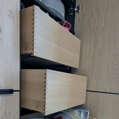 Echtholzkuche Eiche Vollholzschubladen