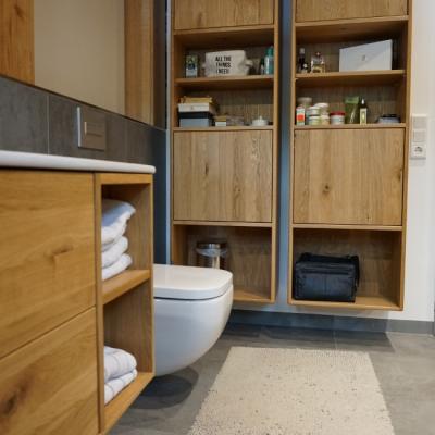 Bad Badmobel Unterschrank Waschtisch Eiche Massivholz Schubkasten Rustikal Geolt Schwabach Wolkersdorf 3